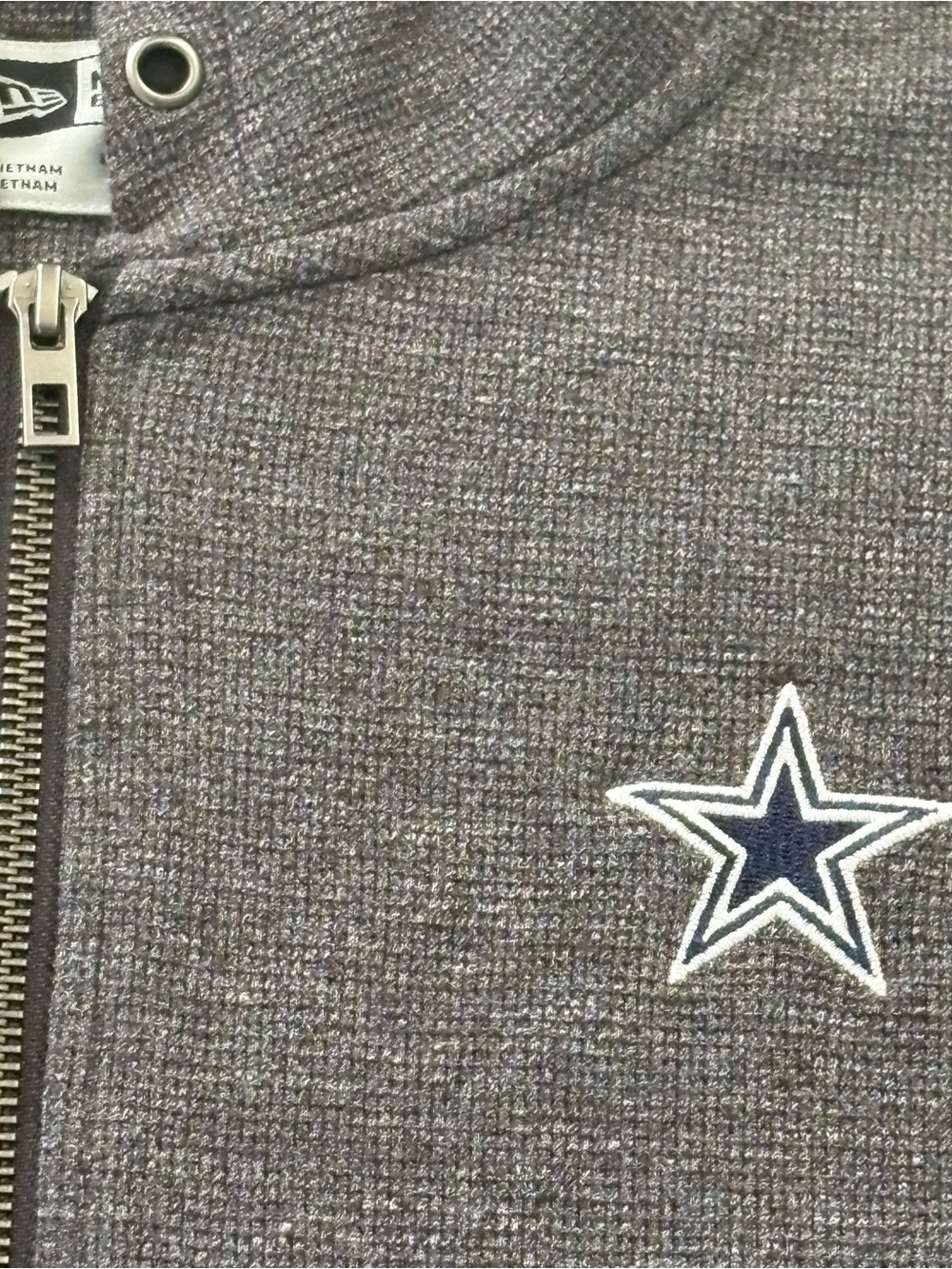 Dallas Cowboys New Era Full-Zip Hoodie – Dark Gray – Ladies Medium